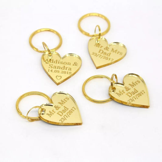 Customised Wedding Favours 30pc Keychains - Personalisr Au