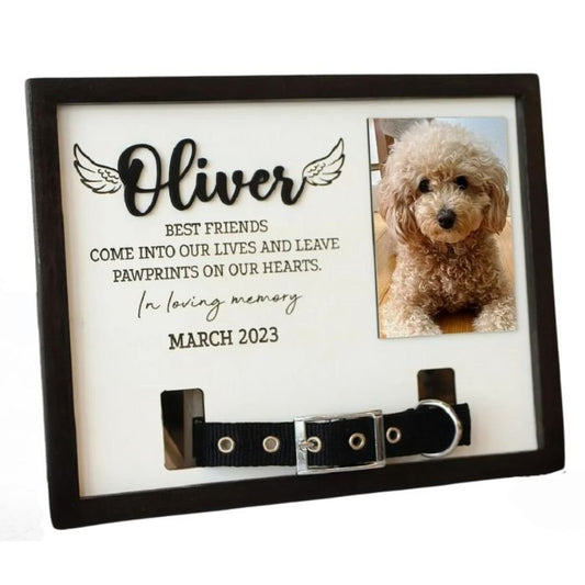 Dog Collar Memorial Photo Frame - print Personalisr Au