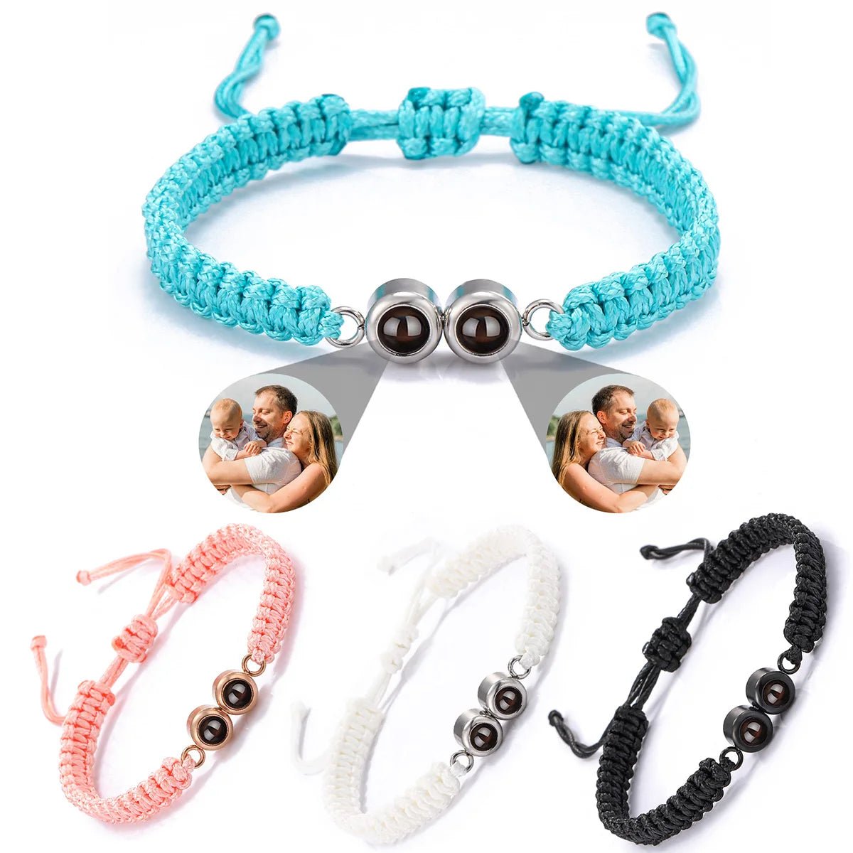 Double Photo Projection Rope Bracelet