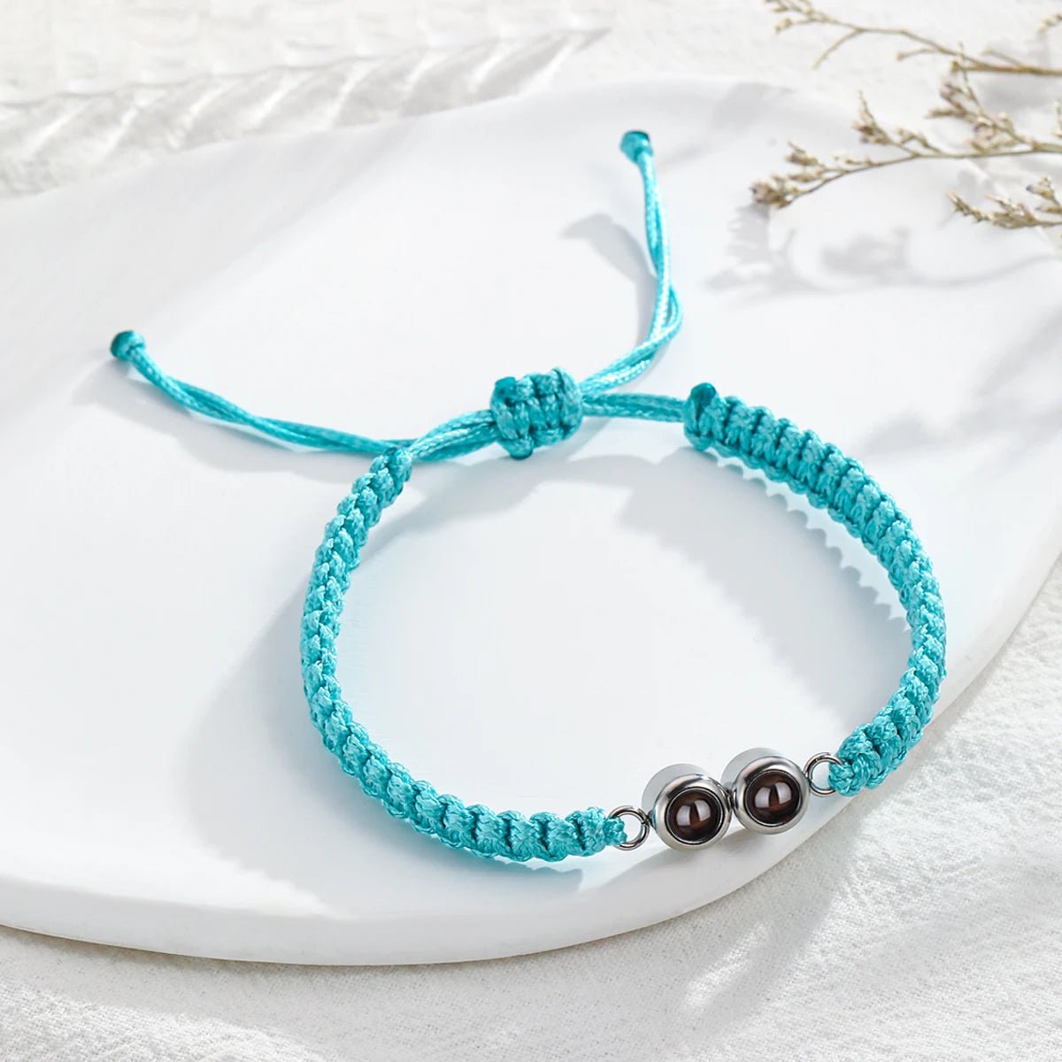 Double Photo Projection Rope Bracelet