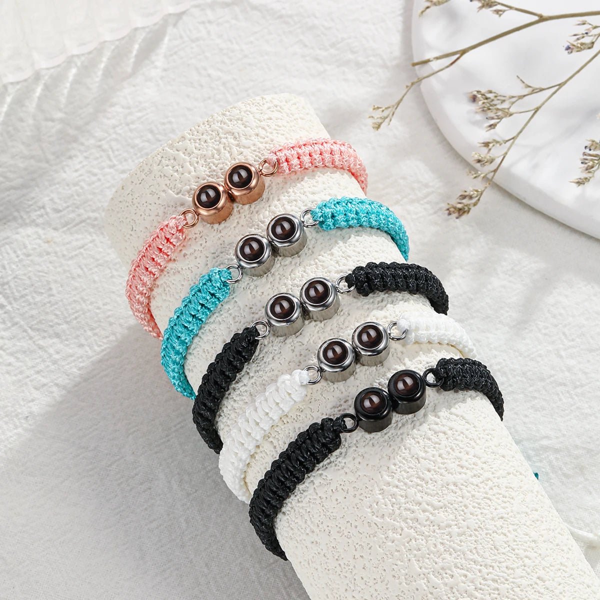 Double Photo Projection Rope Bracelet