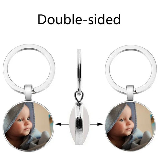 Double-Sided Personalised Photo Keyring - Personalisr Au