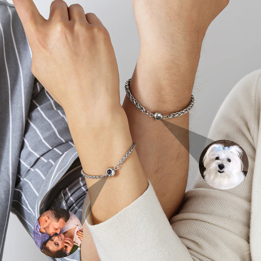 Elegant 18K Gold Plated Photo Projection Bracelet - Photo Bracelets Personalisr Au