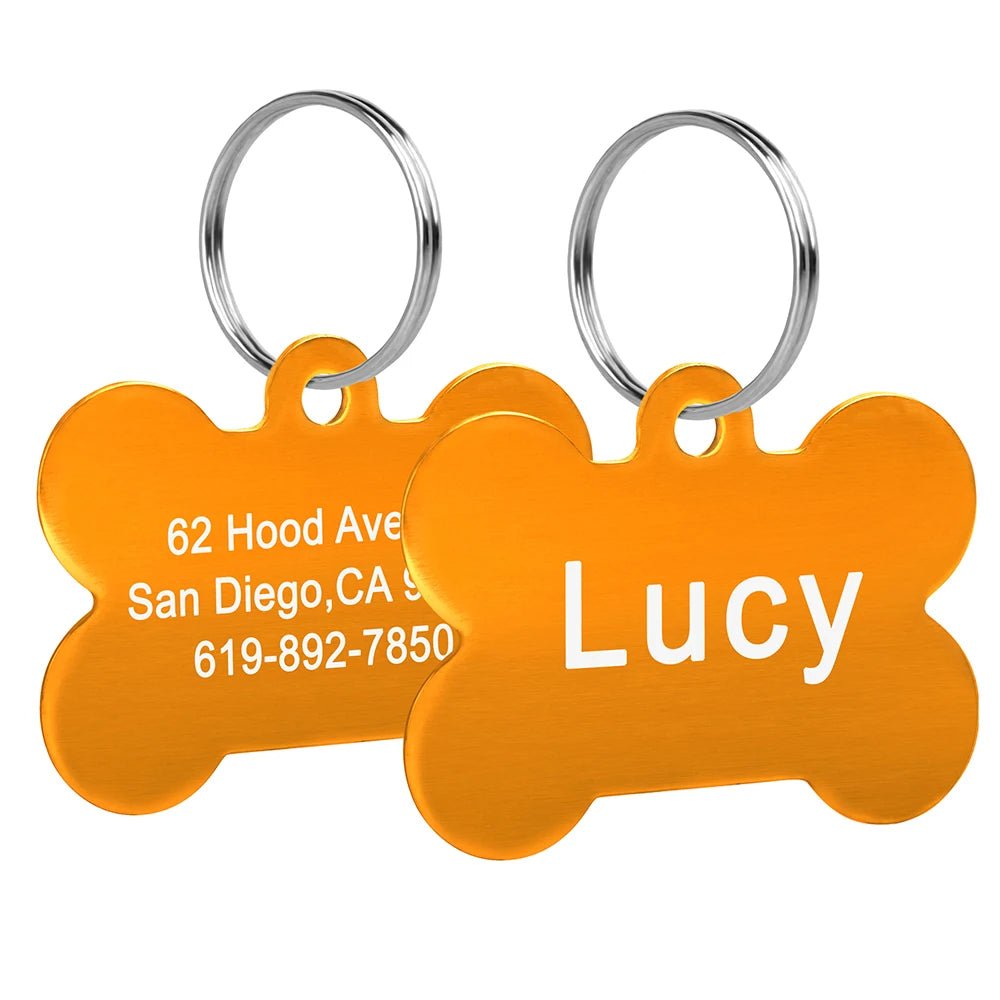 Engraved Aluminium Pet ID Tags - Colourful Designs - pet id tag Personalisr Au