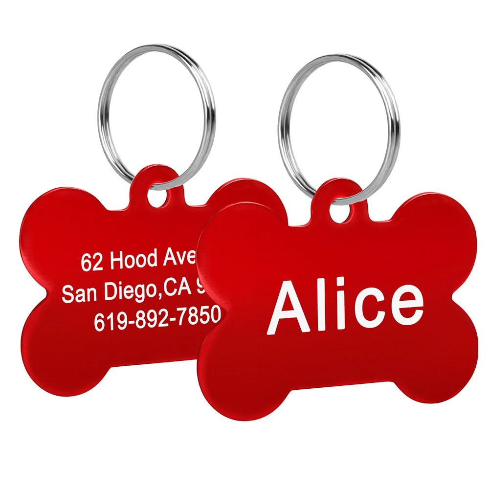 Engraved Aluminium Pet ID Tags - Colourful Designs - pet id tag Personalisr Au
