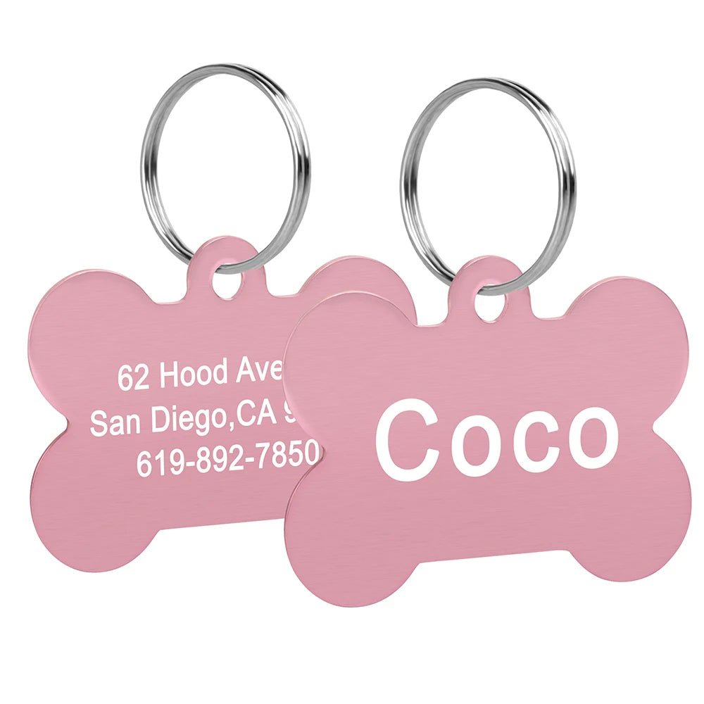 Engraved Aluminium Pet ID Tags - Colourful Designs - pet id tag Personalisr Au