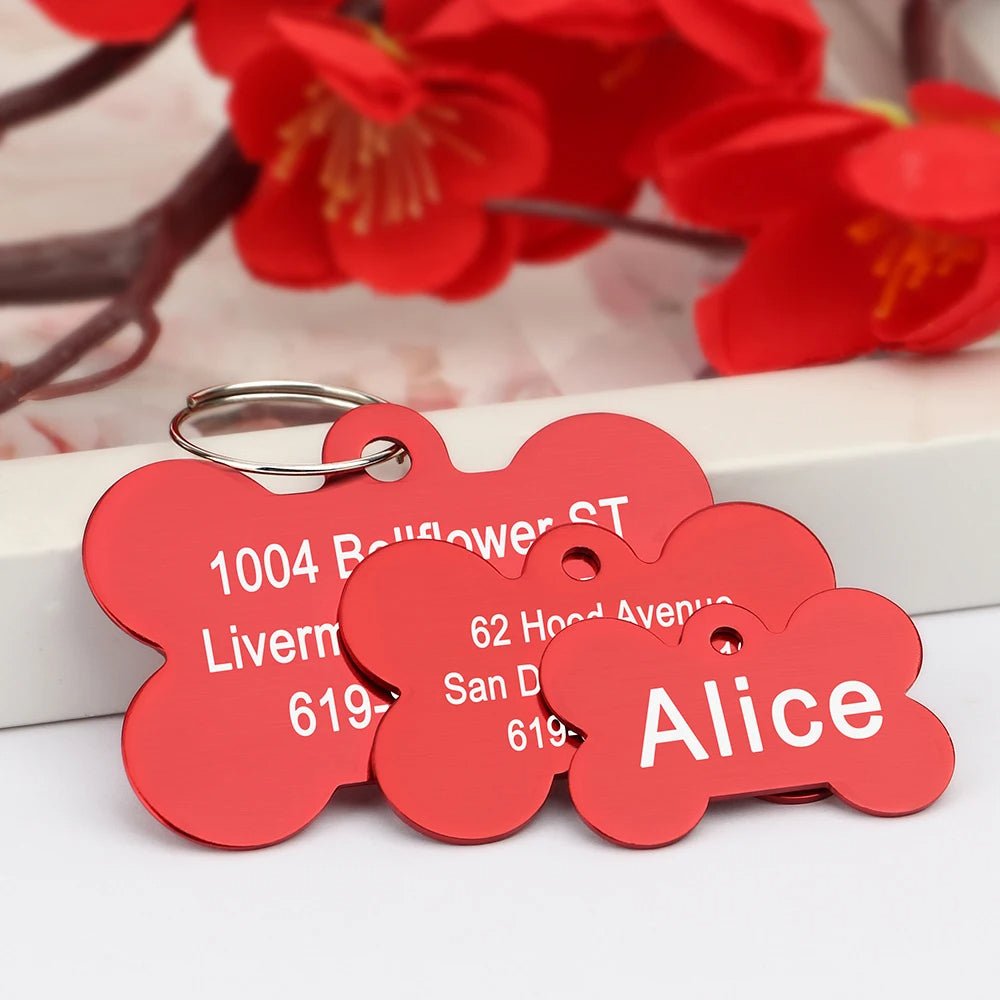 Engraved Aluminium Pet ID Tags - Colourful Designs - pet id tag Personalisr Au