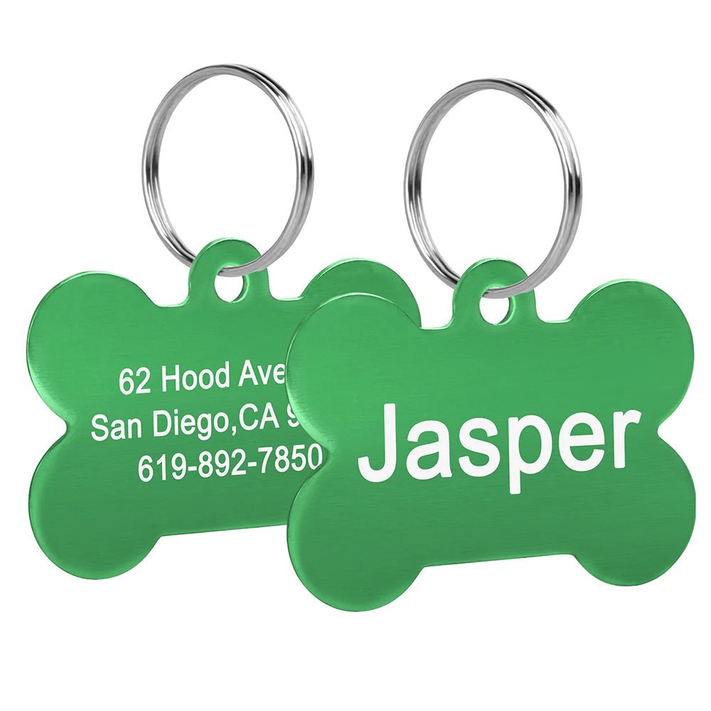 Engraved Aluminium Pet ID Tags - Colourful Designs - pet id tag Personalisr Au