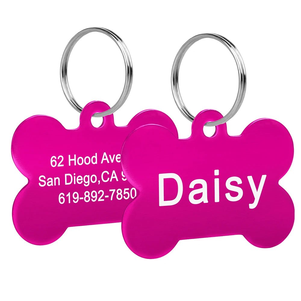 Engraved Aluminium Pet ID Tags - Colourful Designs - pet id tag Personalisr Au