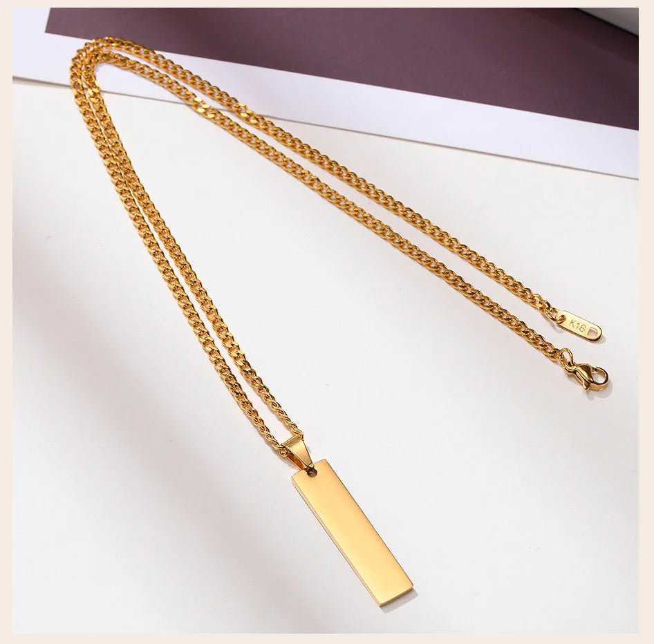 Engraved Co-ordinates Personalised Necklace for Men - Necklaces Personalisr Au
