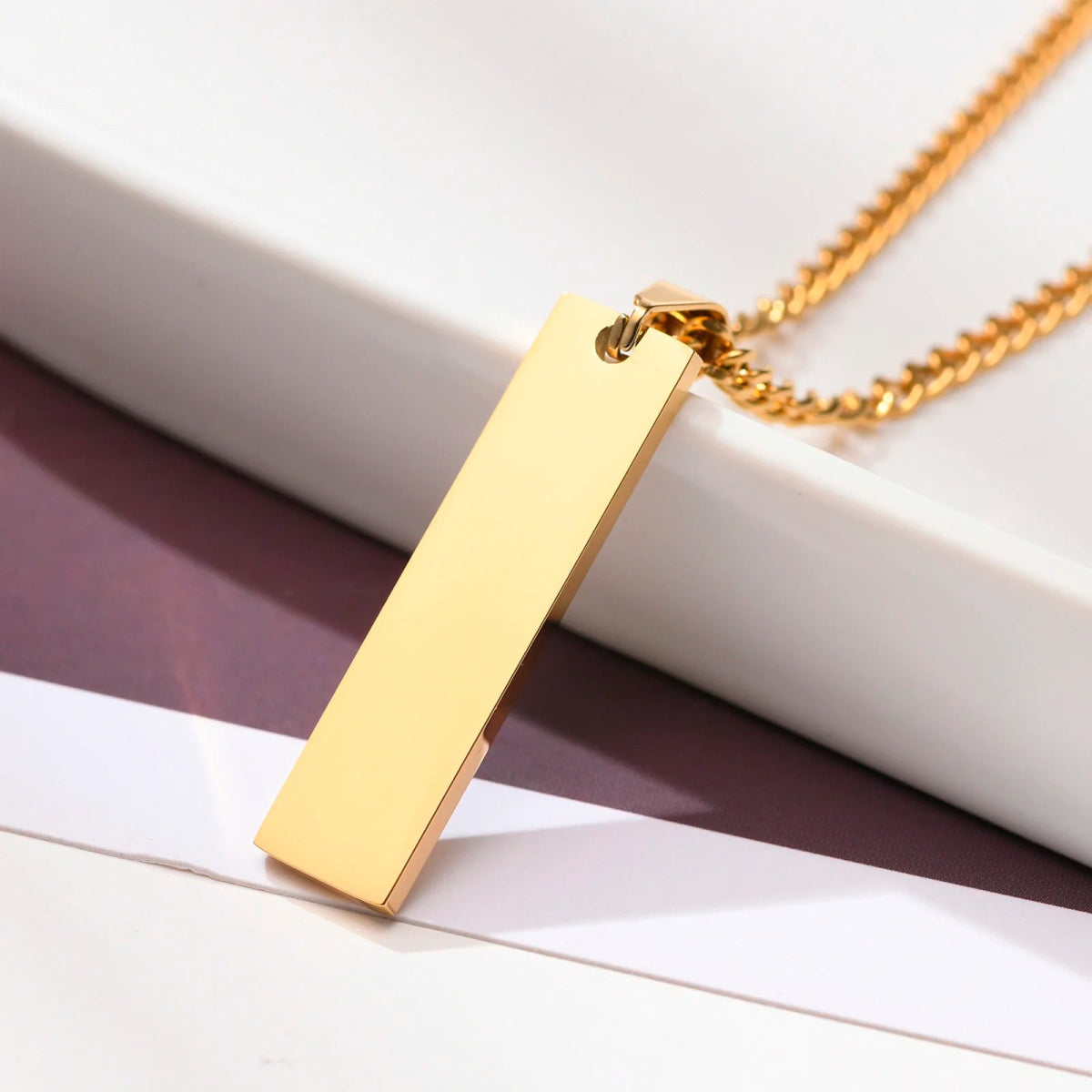 Engraved Co-ordinates Personalised Necklace for Men - Necklaces Personalisr Au
