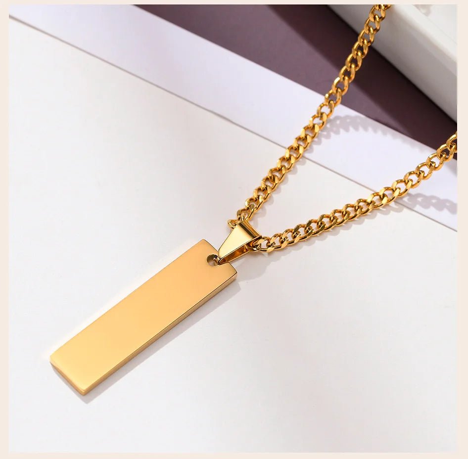 Engraved Co-ordinates Personalised Necklace for Men - Necklaces Personalisr Au