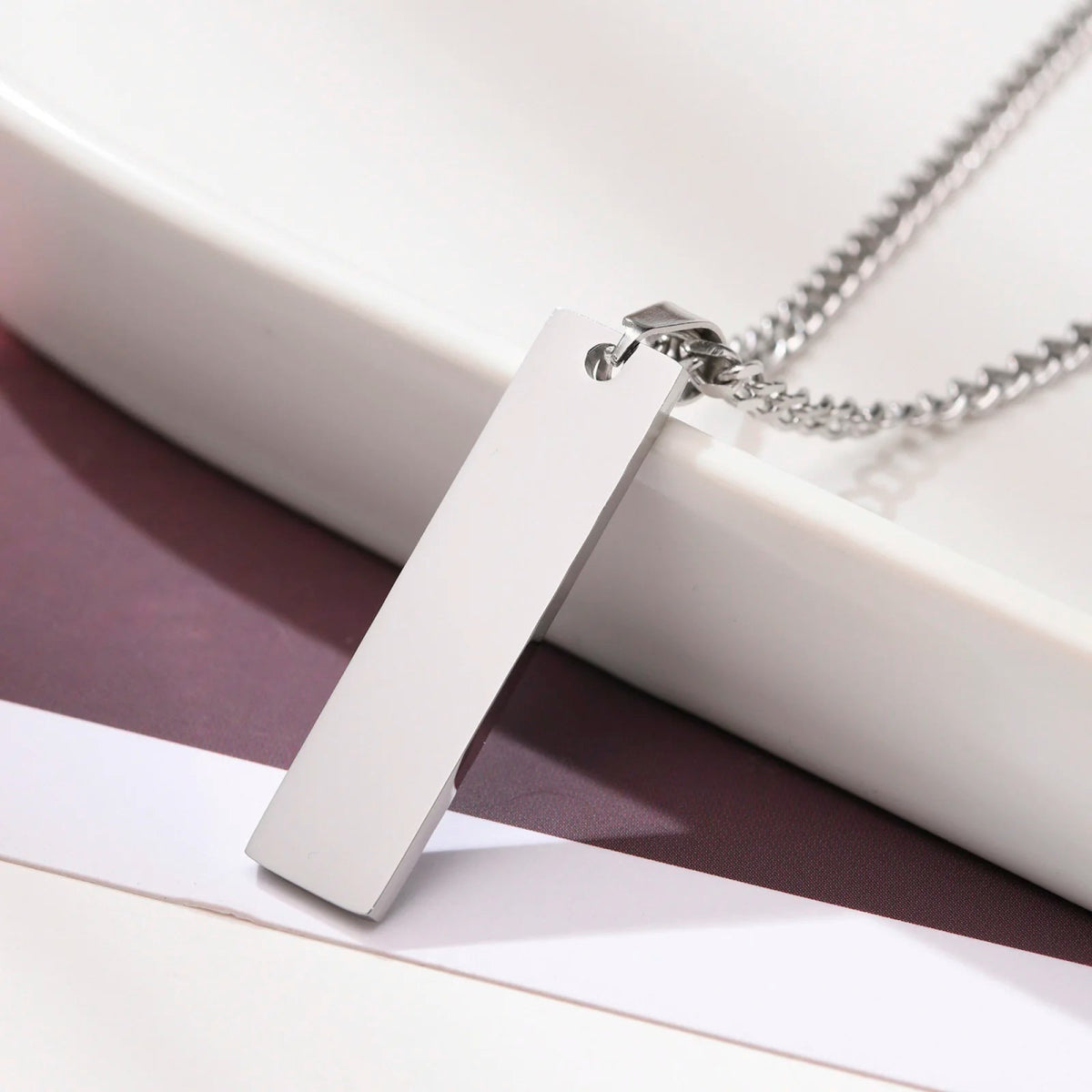 Engraved Co-ordinates Personalised Necklace for Men - Necklaces Personalisr Au