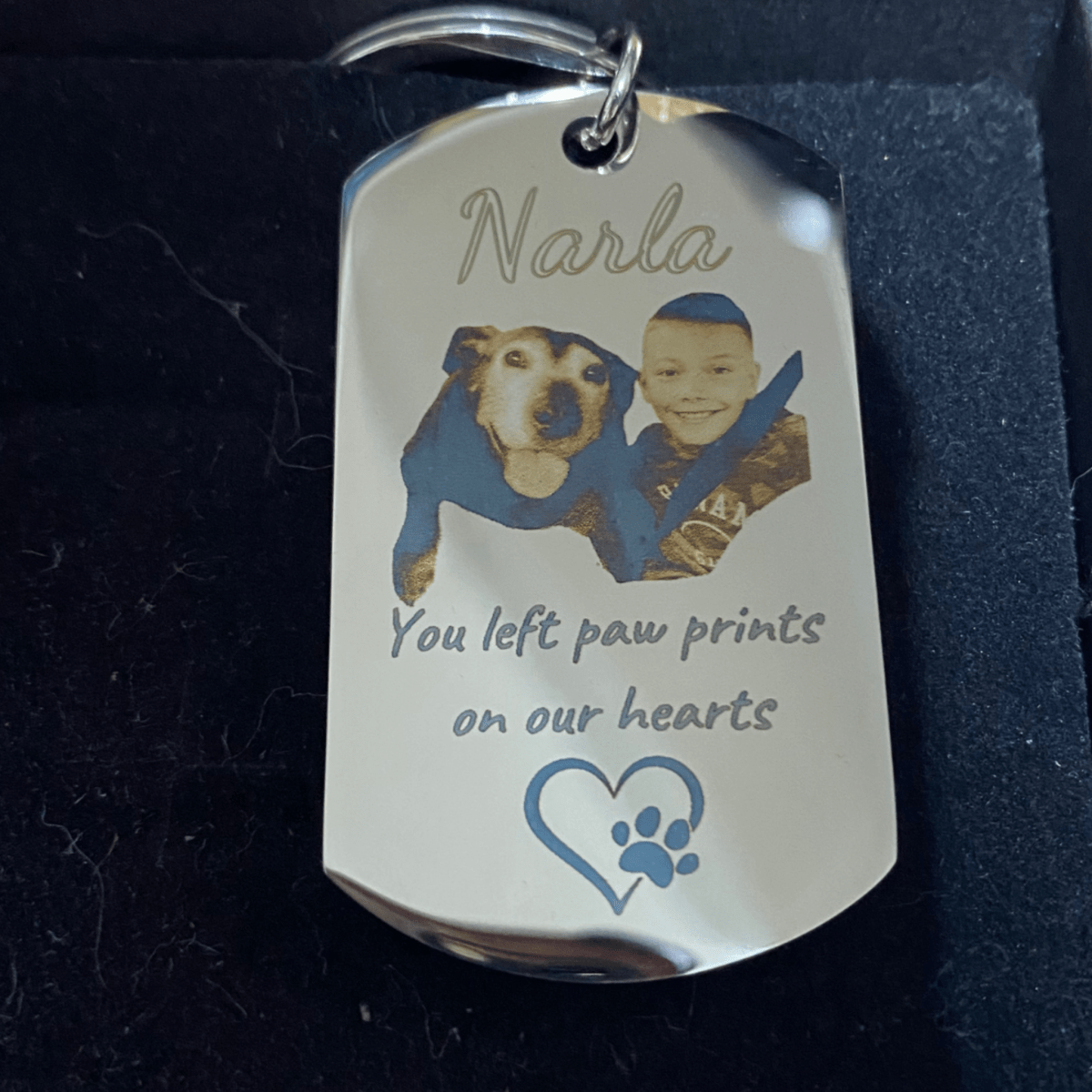Engraved Pet Photo Memorial Keychain - Key Chains Personalisr Au
