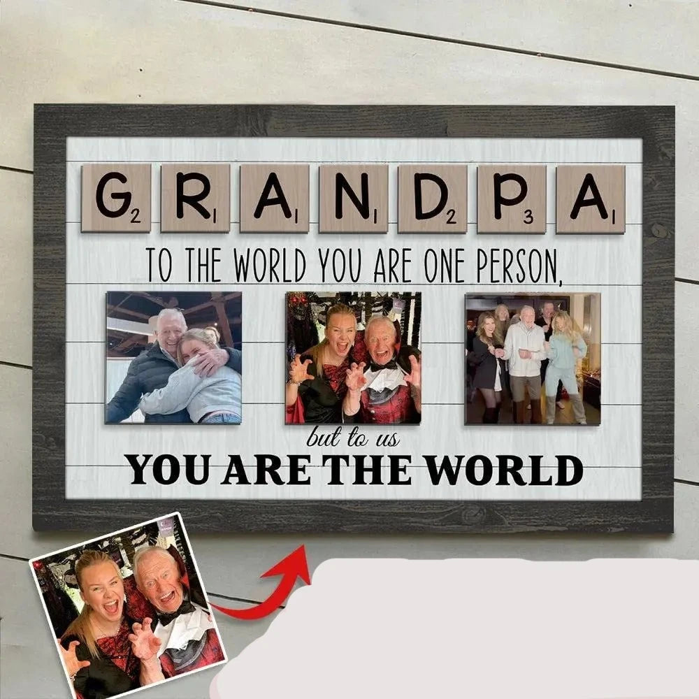 Father's Day Gift Custom Wood Photo Framewood