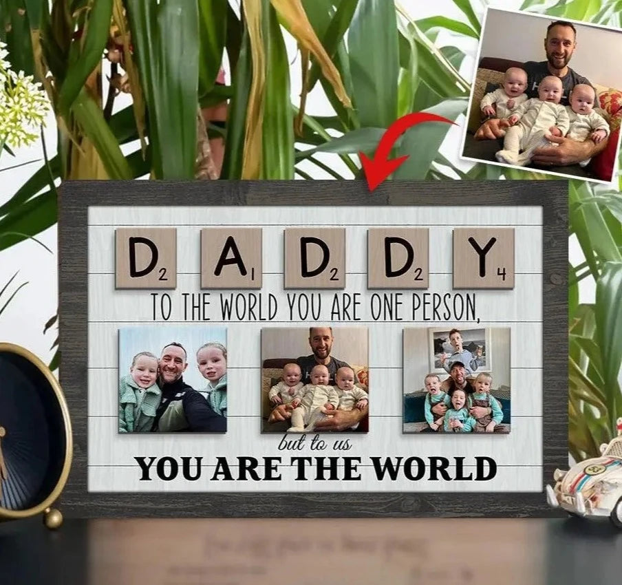 Father's Day Gift Custom Wood Photo Framewood
