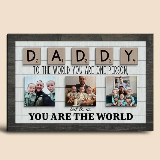 Father's Day Gift Custom Wood Photo Frame - wood Personalisr Au