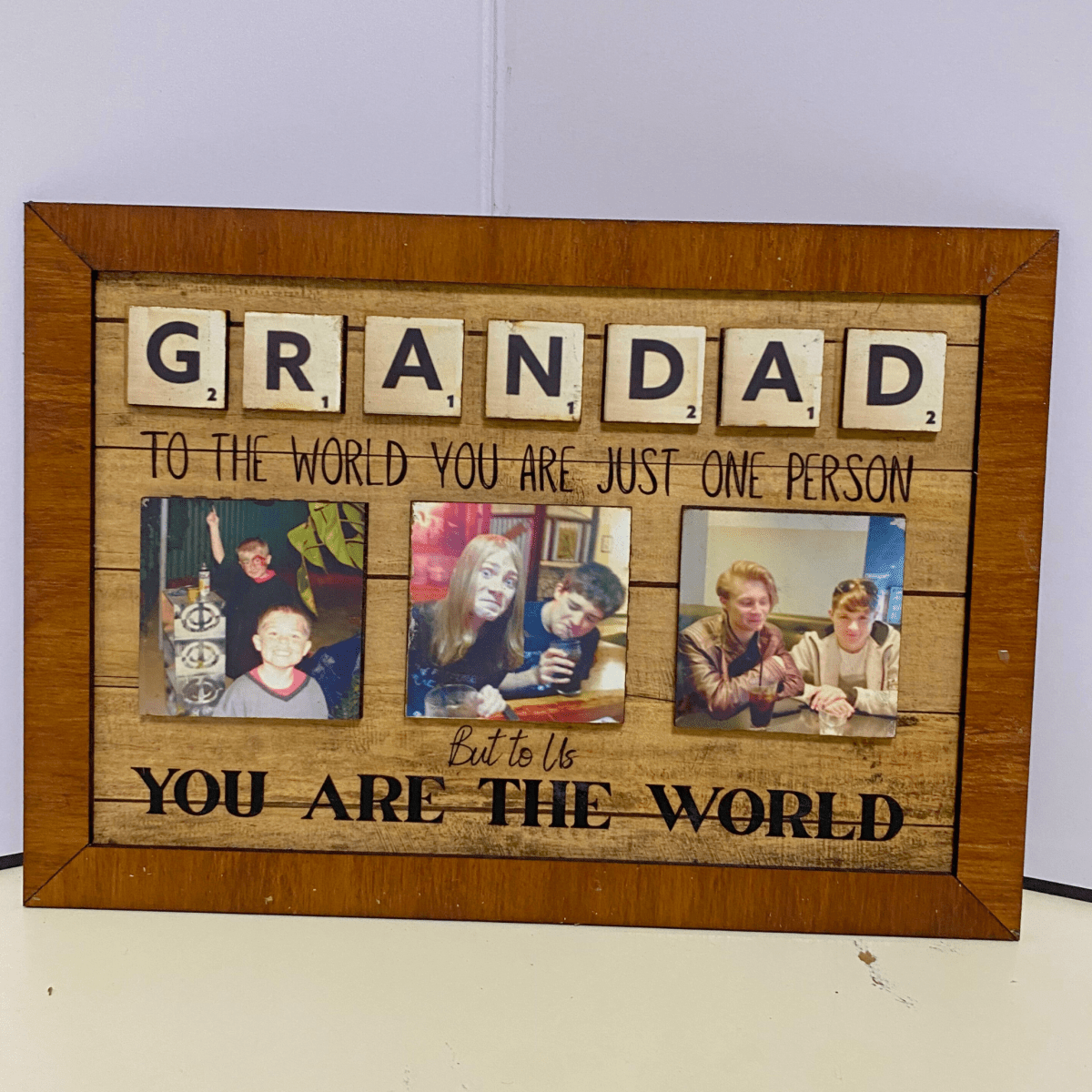 Father's Day Gift Custom Wood Photo Framewood