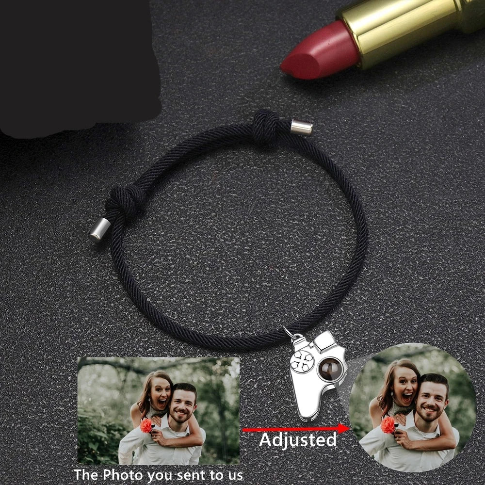 Gamer Couples Photo Projection Bracelets - Personalisr Au