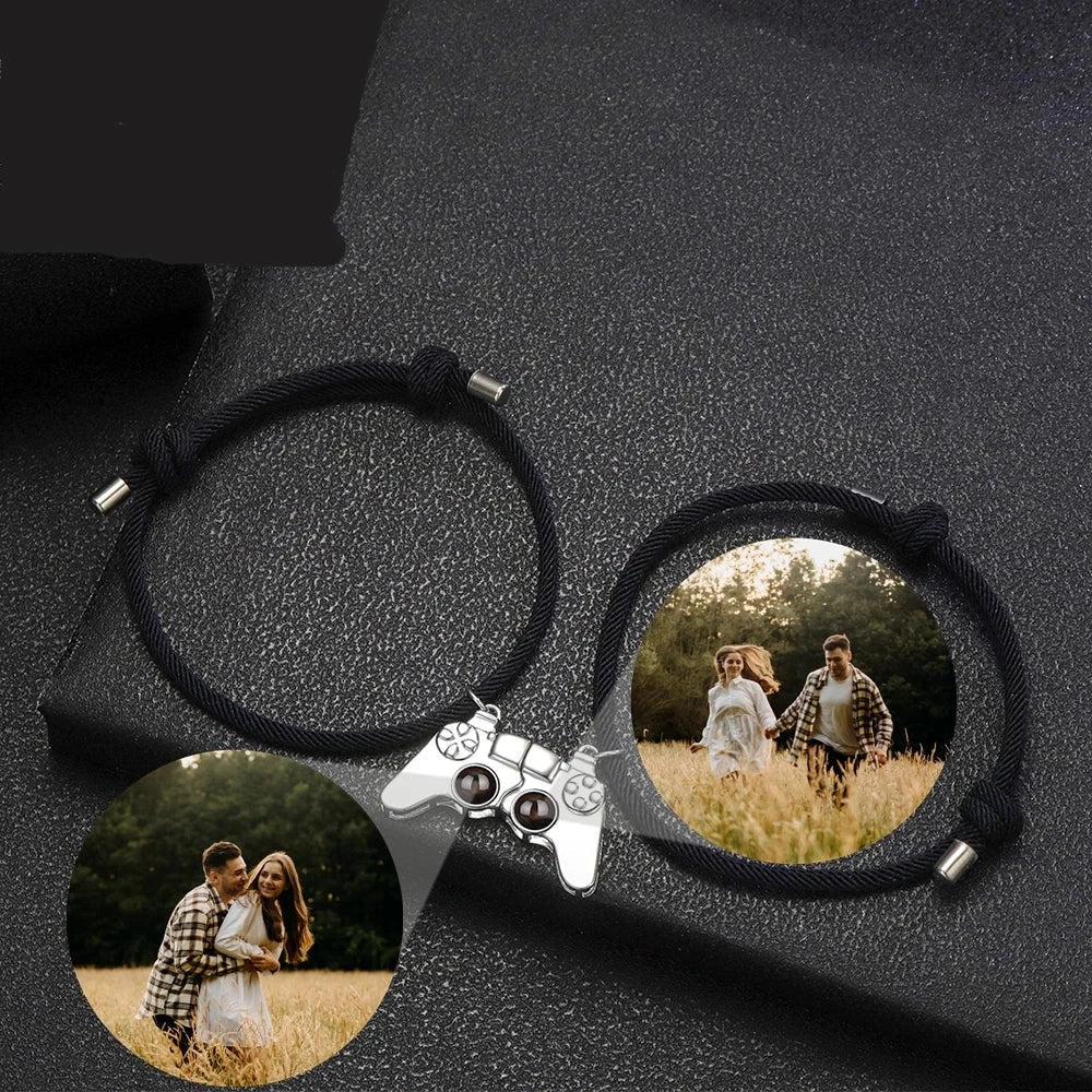 Gamer Couples Photo Projection Bracelets - Personalisr Au