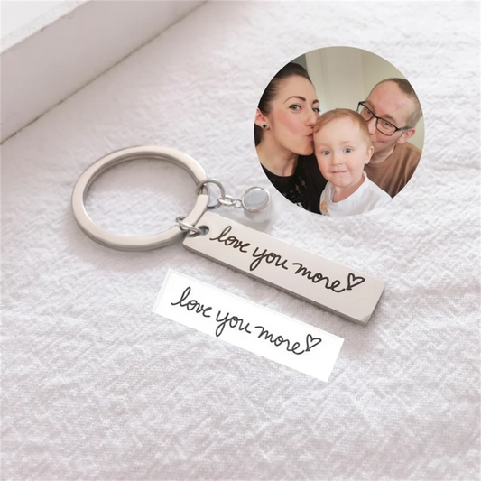 Handwritten Photo Projection Keychain - Key Chains Personalisr Au