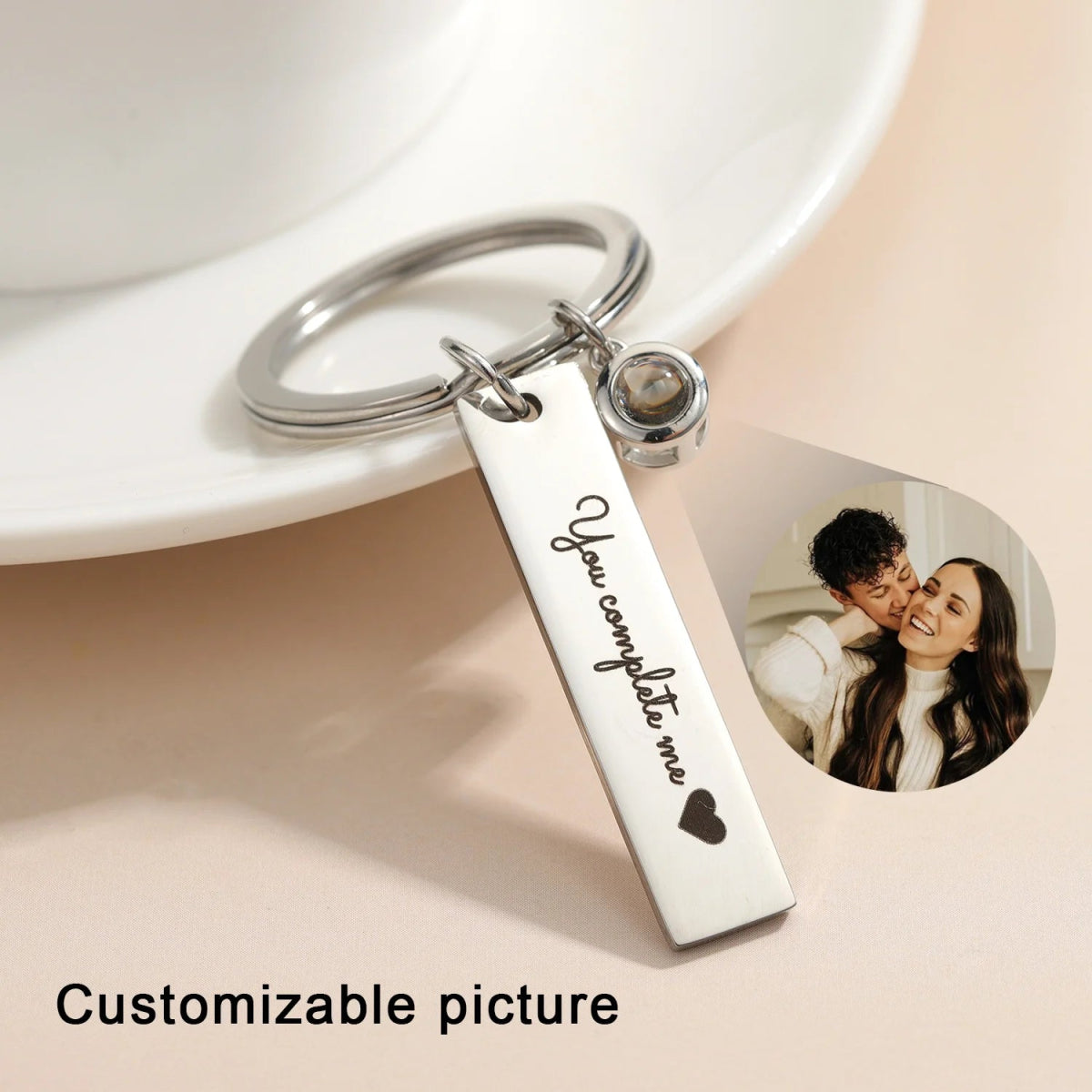 Handwritten Photo Projection Keychain - Key Chains Personalisr Au