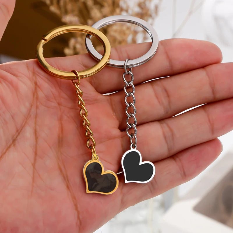 hidden photo keychains heart pendants