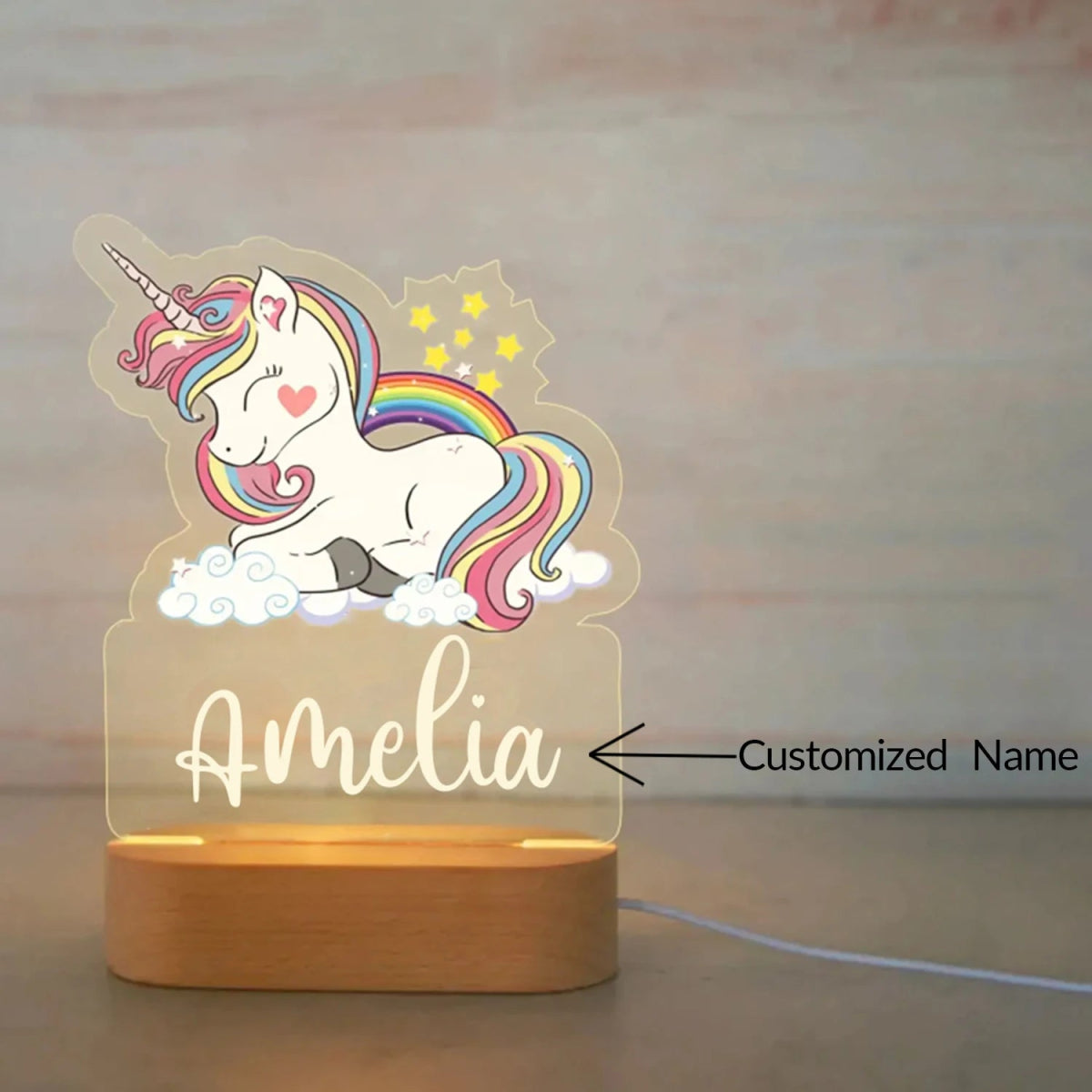 Kids Personalised Night Lights - Baby Zoo Animal Collection - nightlight - Personalisr Au
