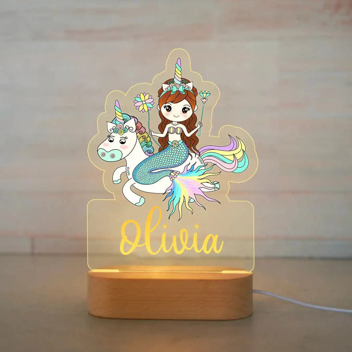 Kids Personalised Night Lights - Baby Zoo Animal Collectionnightlight