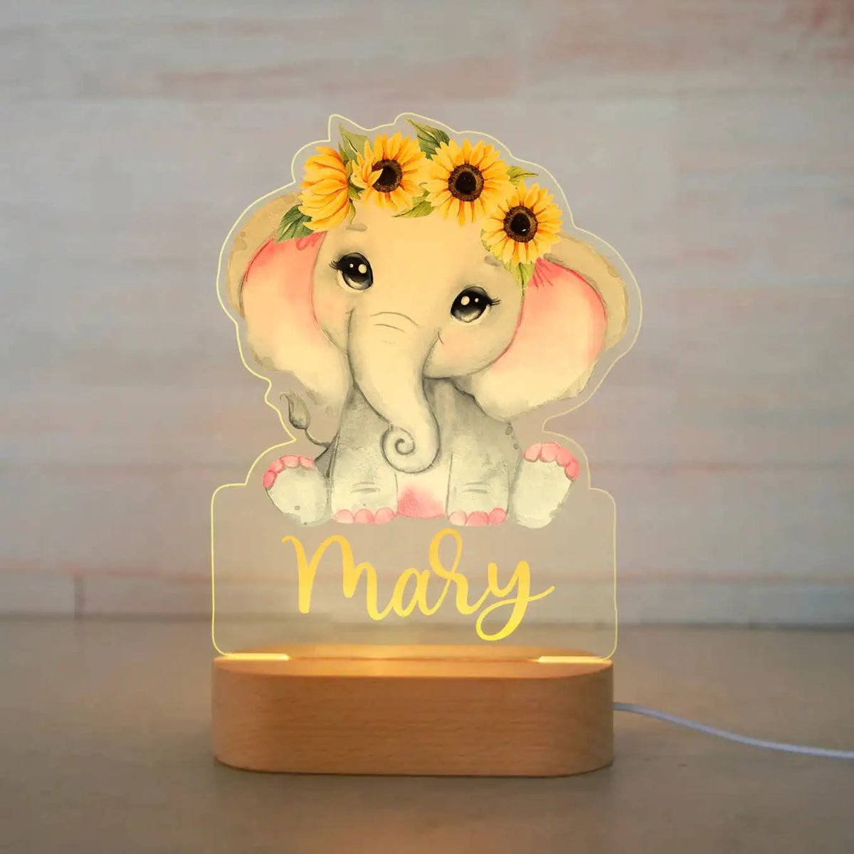 Kids Personalised Night Lights - Baby Zoo Animal Collection - nightlight - Personalisr Au