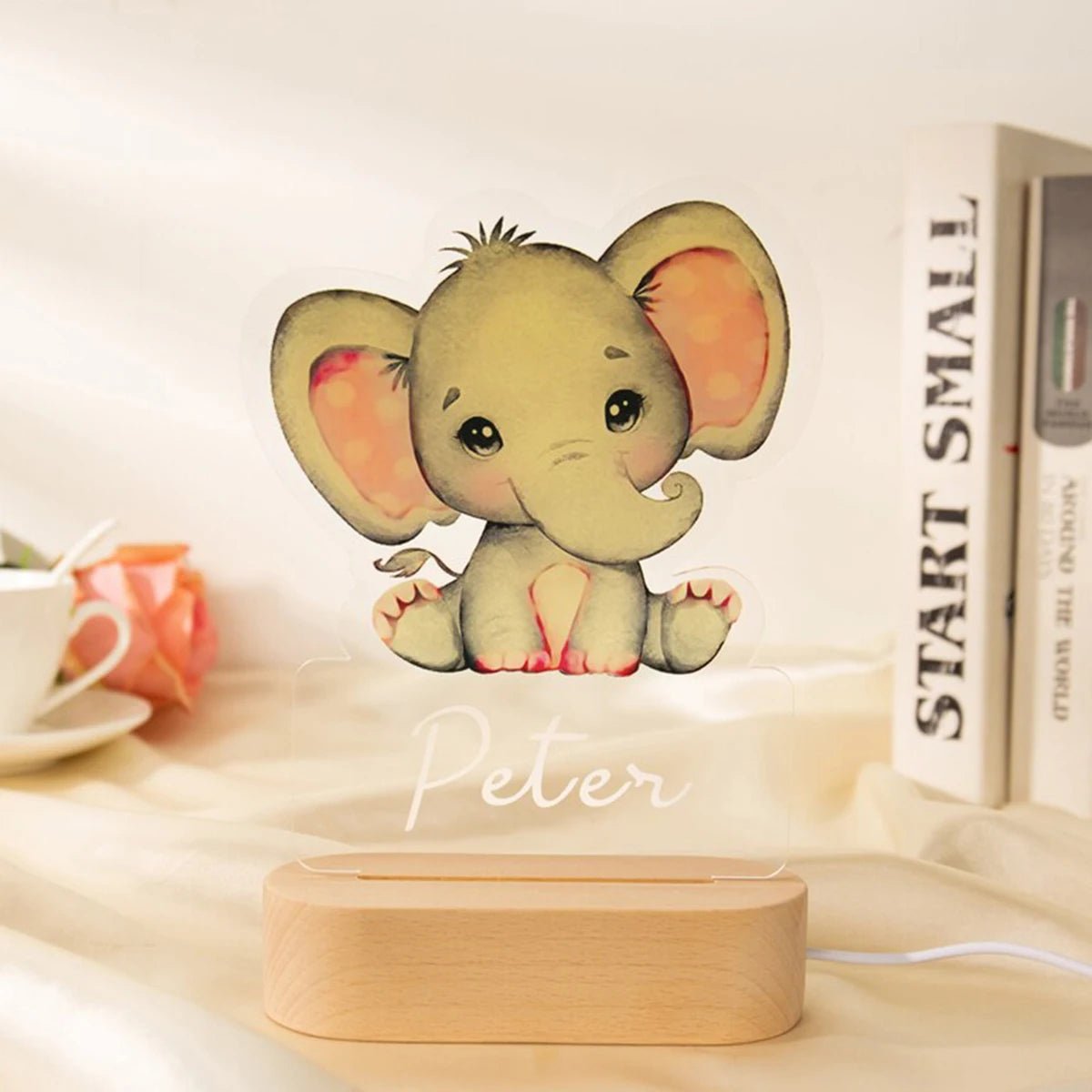 Kids Personalised Night Lights - Baby Zoo Animal Collectionnightlight
