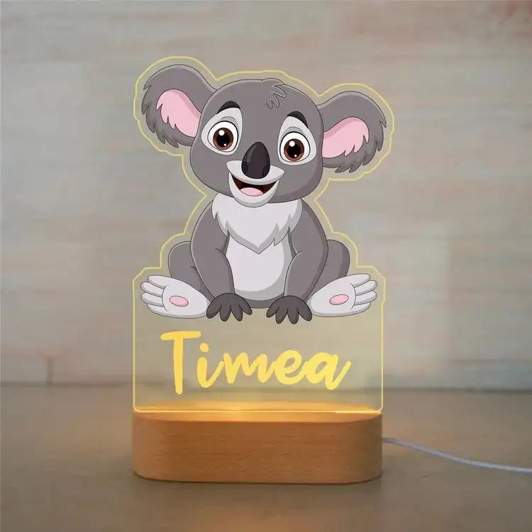 Kids Personalised Night Lights - Baby Zoo Animal Collection - nightlight - Personalisr Au