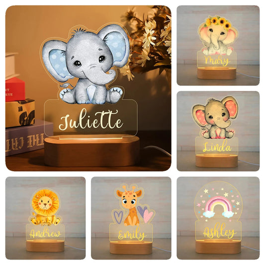 Kids Personalised Night Lights - Zoo, Trucks, Dinosaurs, Unicorns - nightlight Personalisr Au