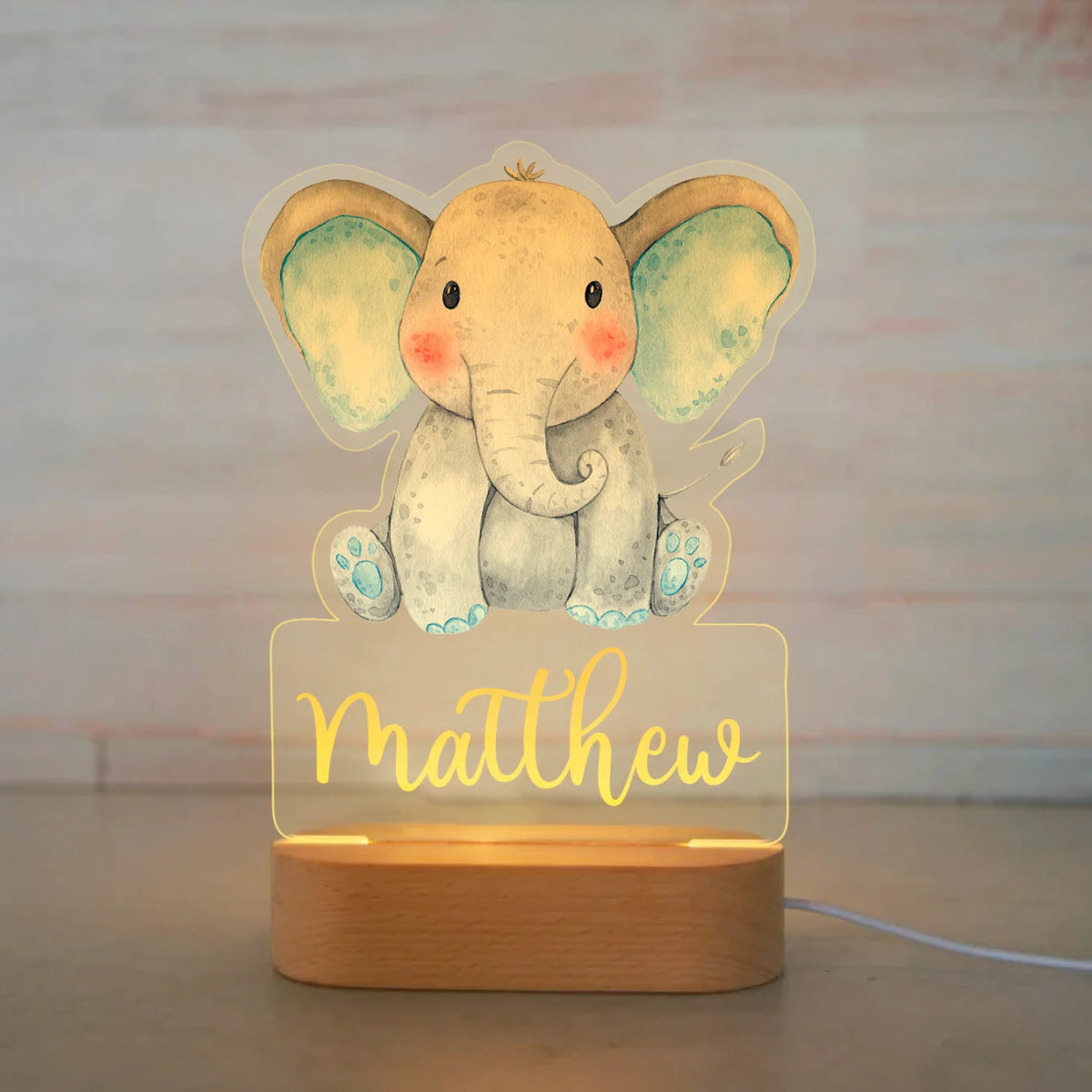 Kids Personalised Night Lights - Baby Zoo Animal Collection - nightlight - Personalisr Au