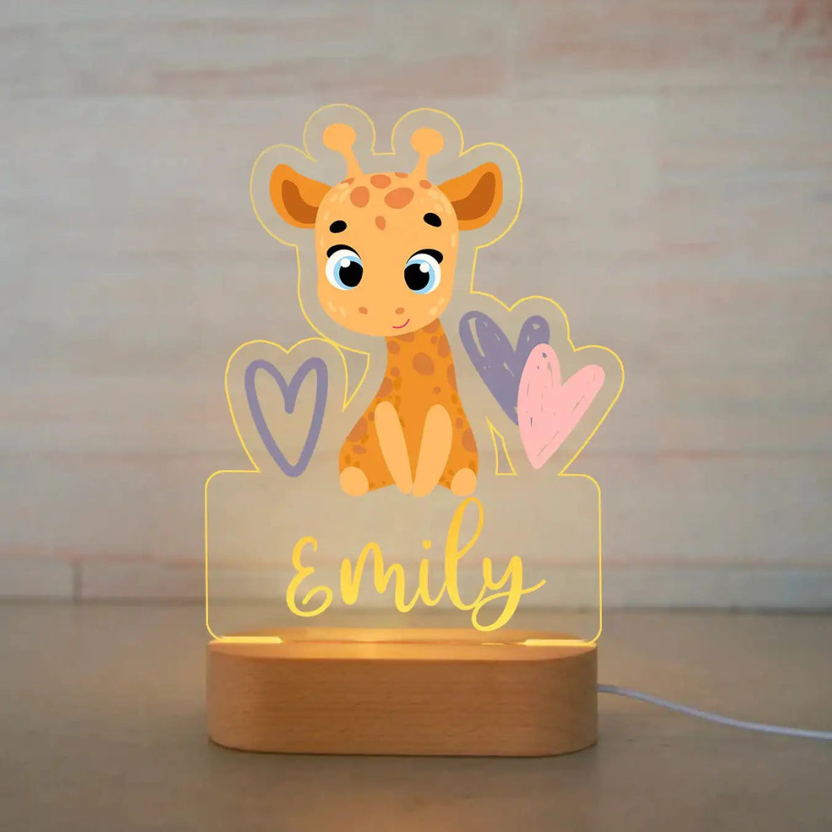 Kids Personalised Night Lights - Baby Zoo Animal Collection - nightlight - Personalisr Au