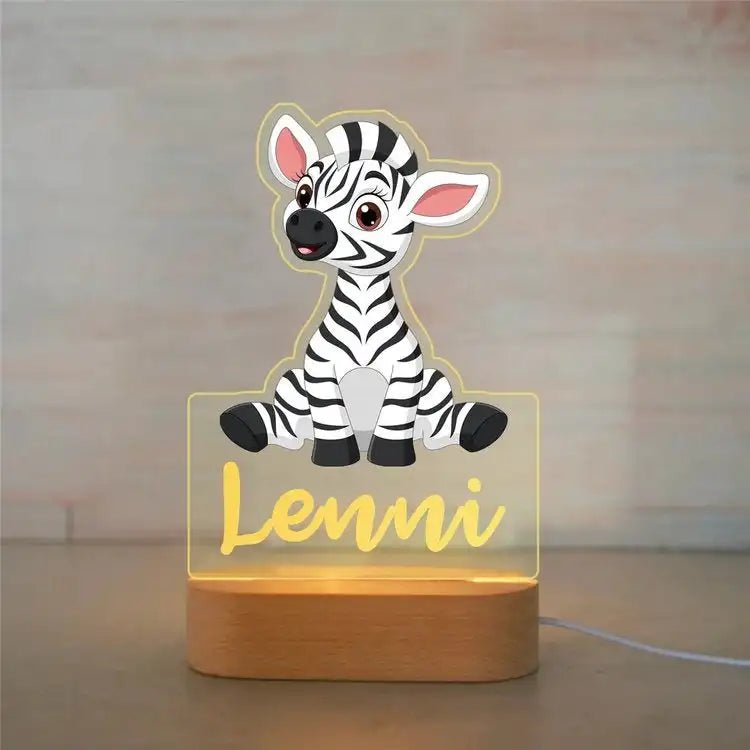 Kids Personalised Night Lights - Baby Zoo Animal Collection - nightlight - Personalisr Au