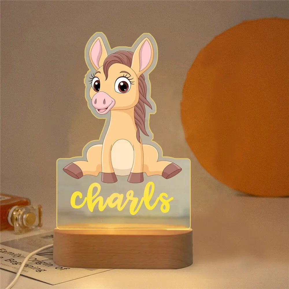 Kids Personalised Night Lights - Baby Zoo Animal Collectionnightlight