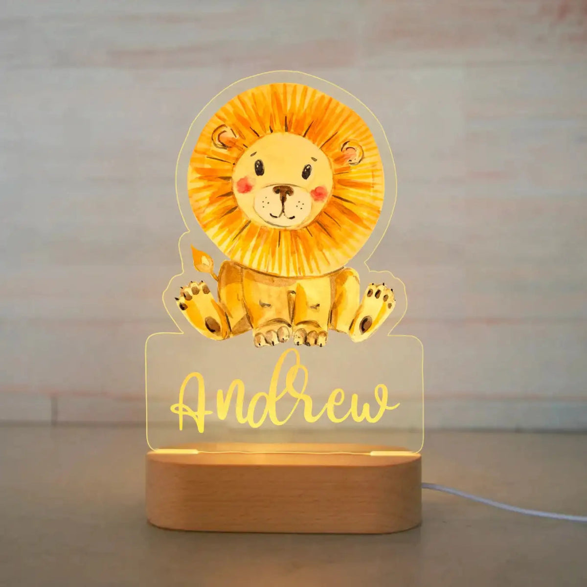 Kids Personalised Night Lights - Baby Zoo Animal Collection - nightlight - Personalisr Au