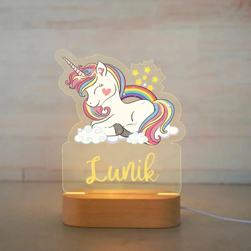 Kids Personalised Night Lights - Baby Zoo Animal Collectionnightlight