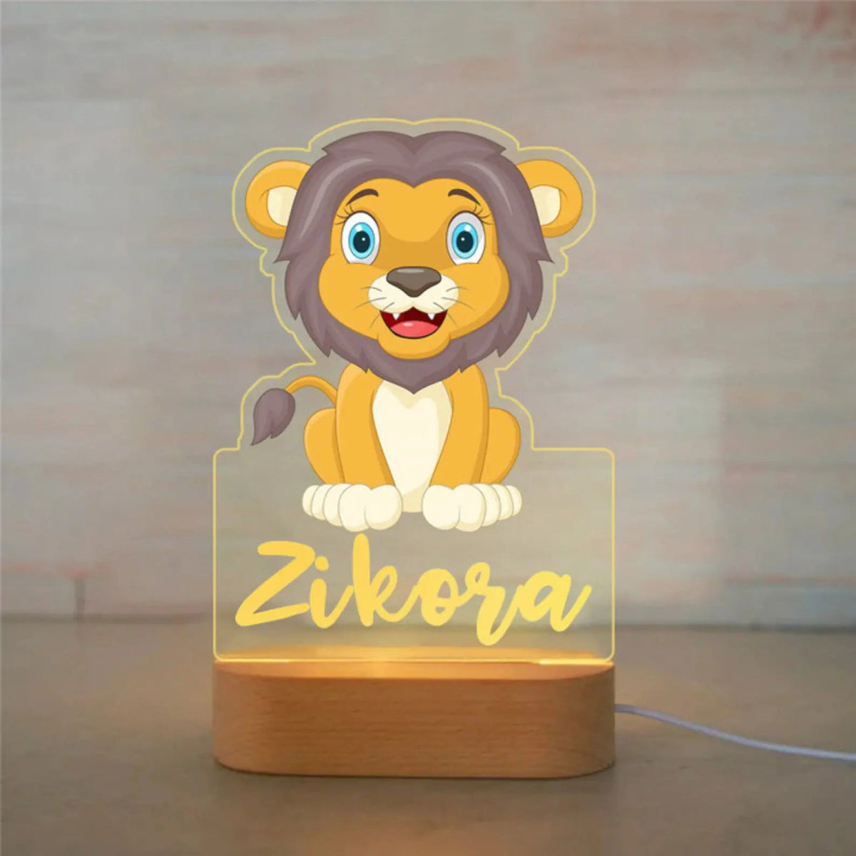 Kids Personalised Night Lights - Baby Zoo Animal Collection - nightlight - Personalisr Au
