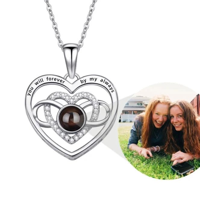 Love Heart Photo Projection Necklace - ,Photo Necklaces Personalisr Au