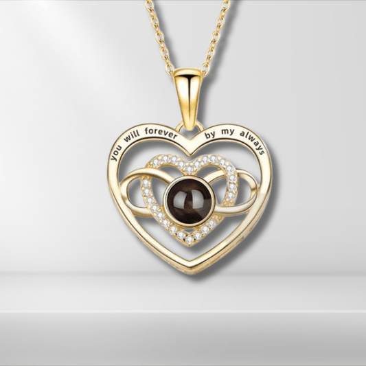 Love Heart Photo Projection Necklace - ,Photo Necklaces Personalisr Au