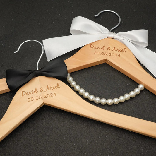 Love Story Customised Bridal Hangers - Personalisr Au