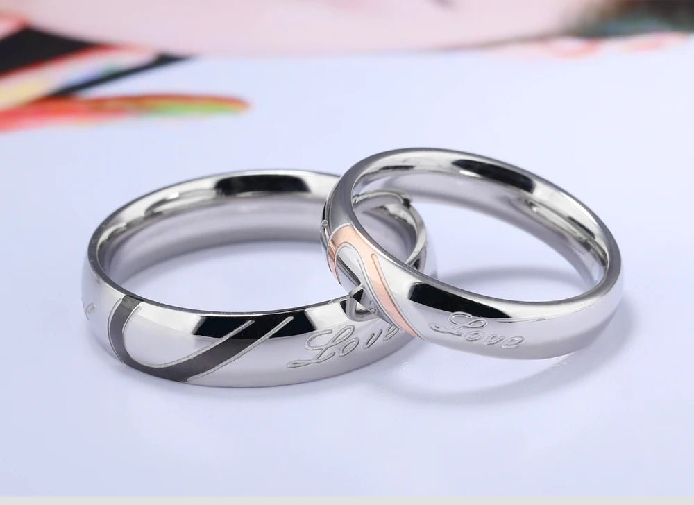 Matching Customised Rings for Couples - engraved ring Personalisr Au