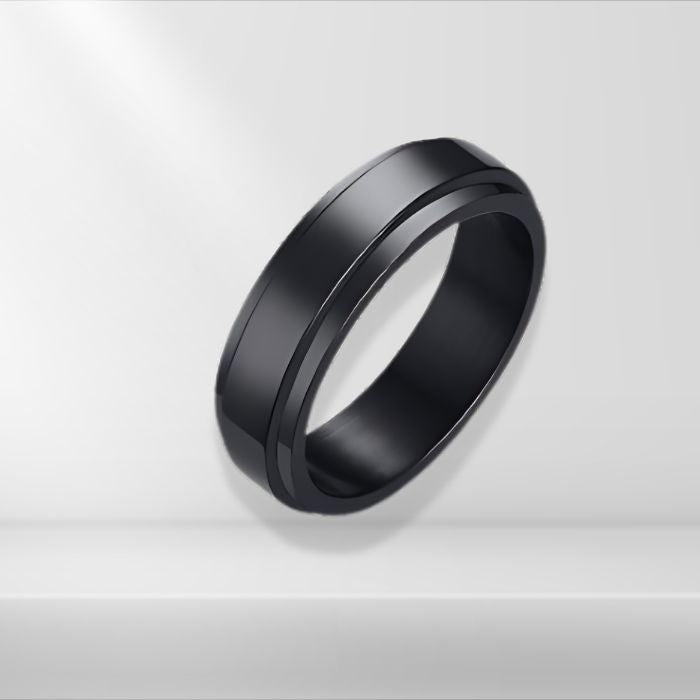 Mens Personalised Spinner Ring - Name Rings Personalisr Au