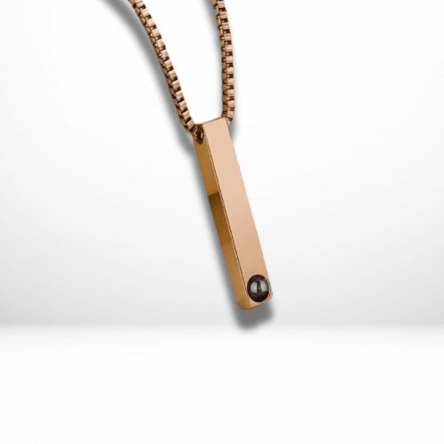 Mens Photo Projection Bar Necklace - ,Photo Necklaces Personalisr Au