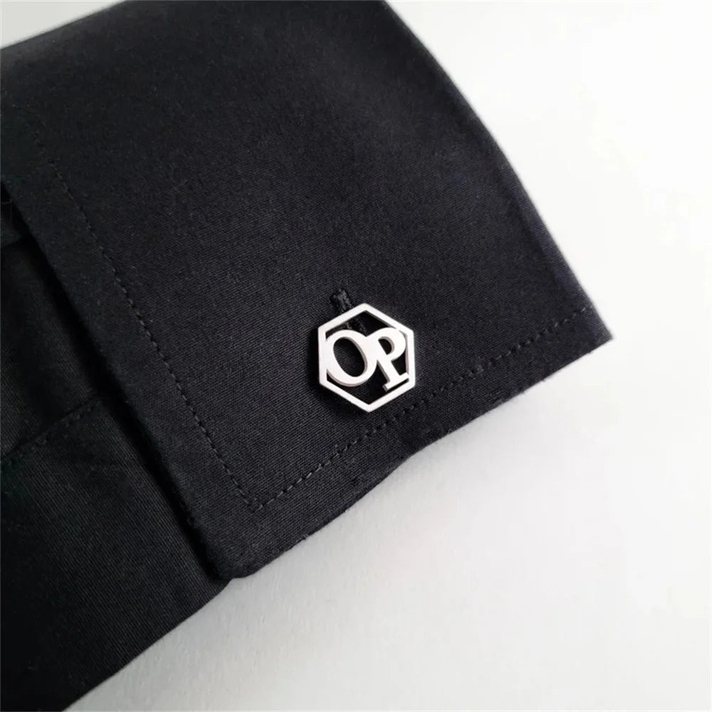 Monogram Initial Hexagon Cufflinks - Personalisr Au