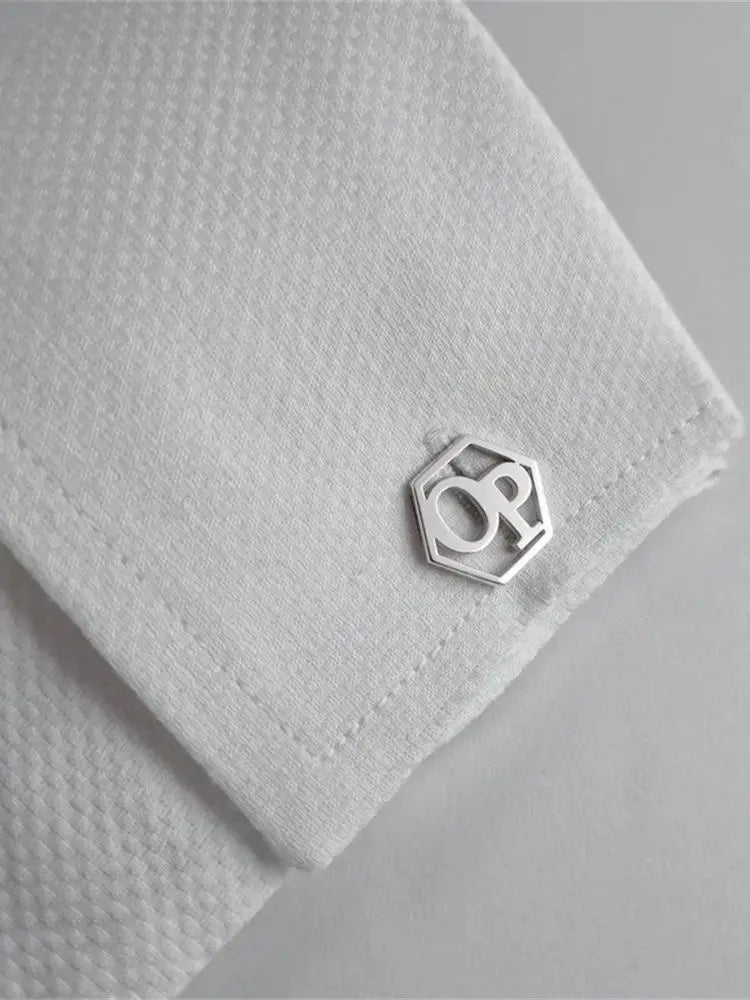 Monogram Initial Hexagon Cufflinks