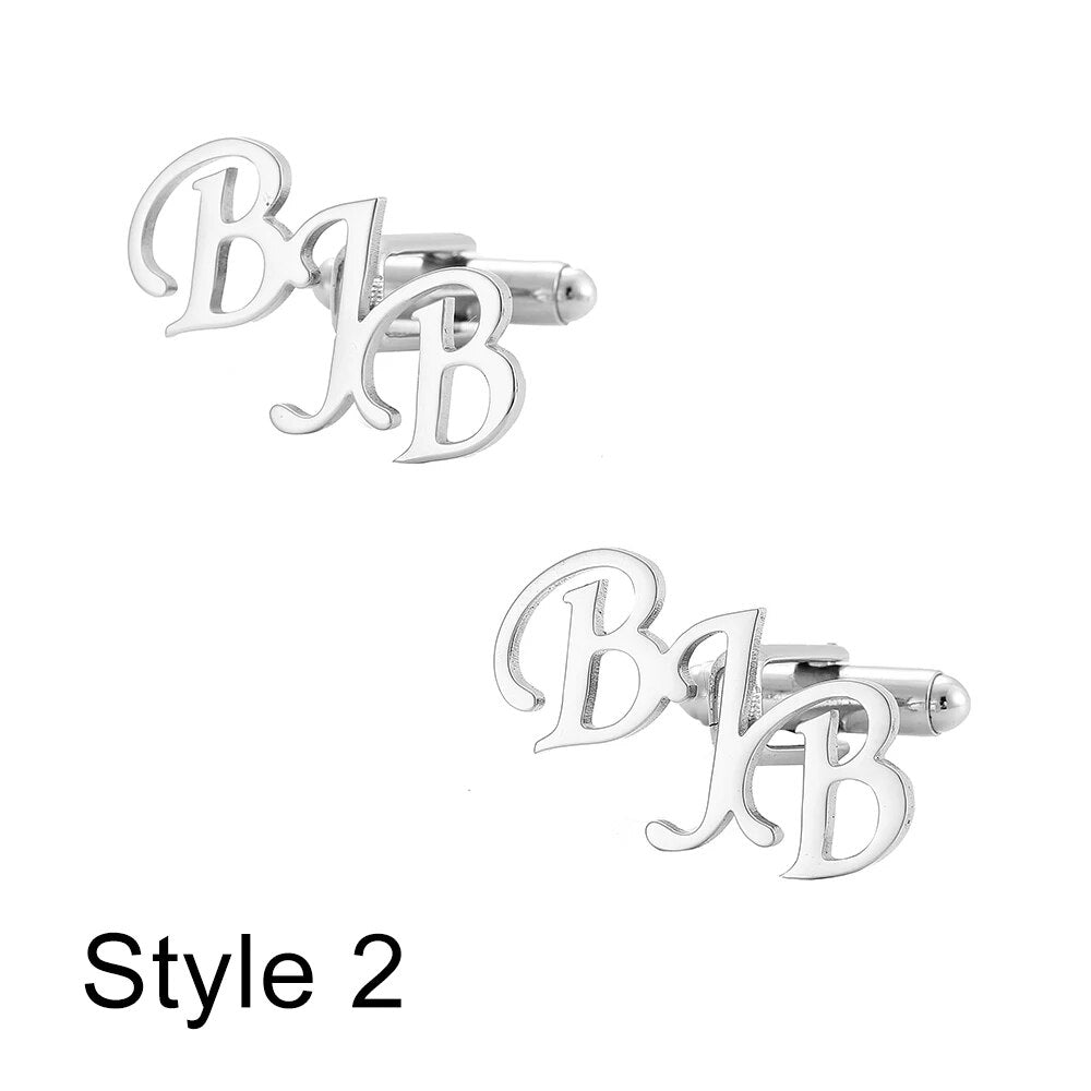 Monogram Initial Personalised Cufflinks Sterling Silver - Cufflinks Personalisr Au