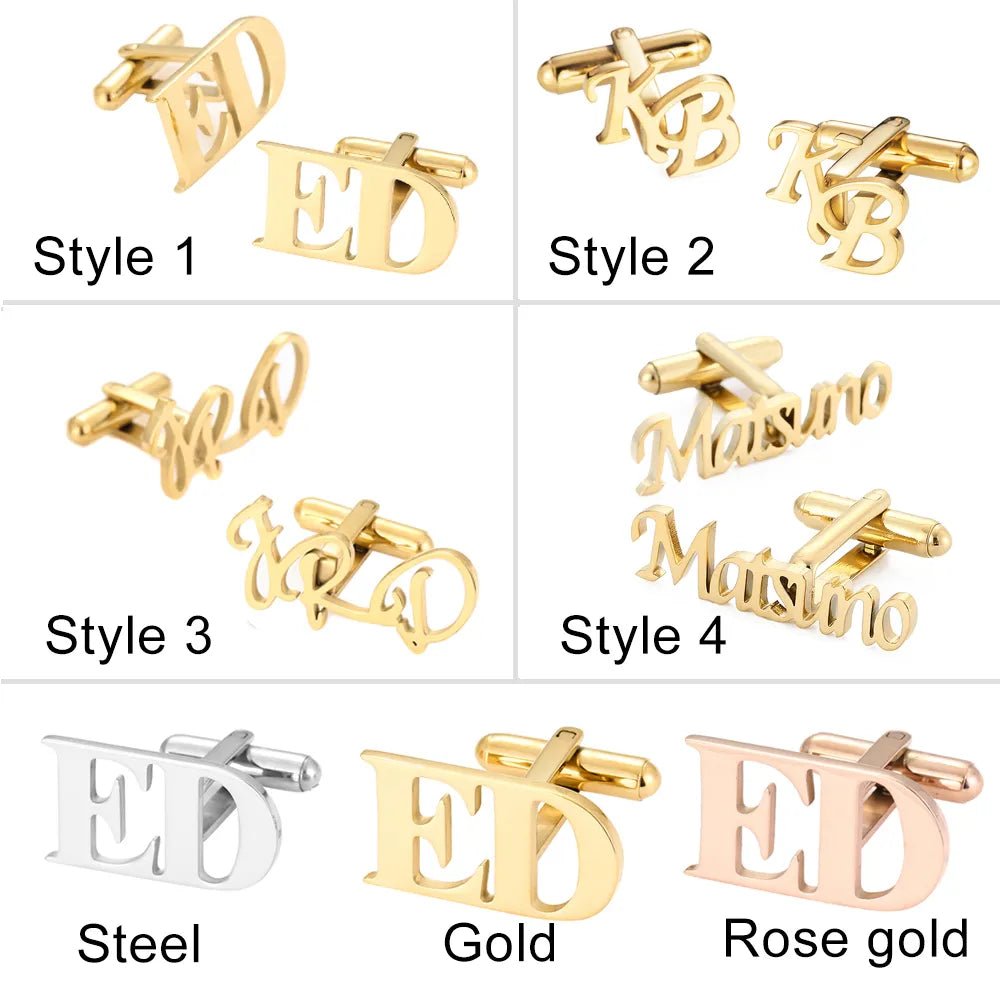 Monogram Initial Personalised Cufflinks Sterling Silver - Cufflinks Personalisr Au